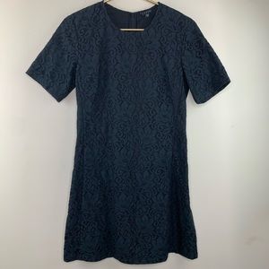 Theory short sleeve black lace dress, 6